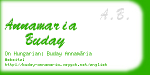 annamaria buday business card