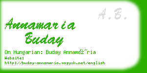 annamaria buday business card